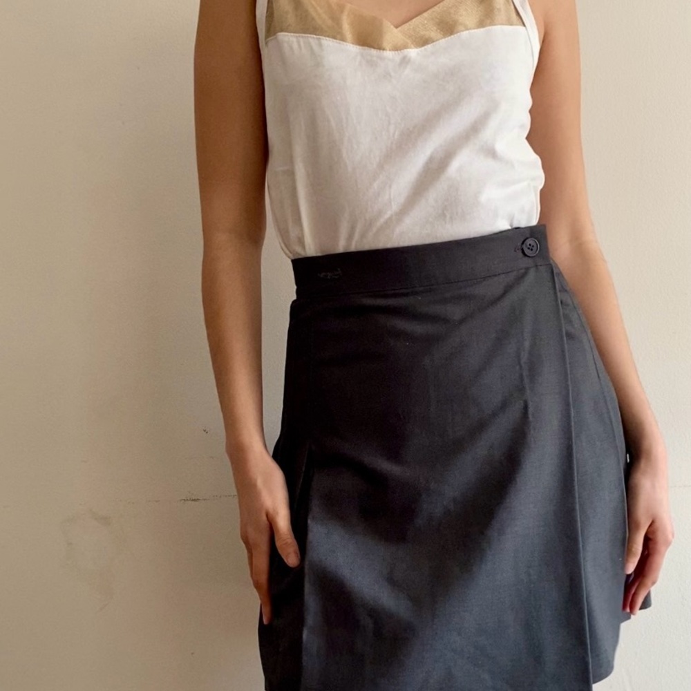 American Apparel Charcoal Wrap Skirt
